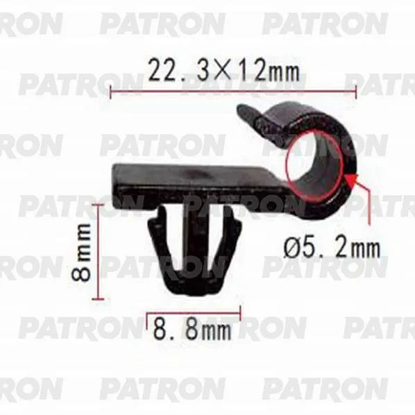Держатель трубок электропроводки пластмассовый PATRON P37-1089