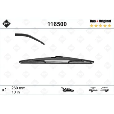Щетка стеклоочистителя 260 мм 1 шт (задн) SWF Original (Valeo) SWF 116500