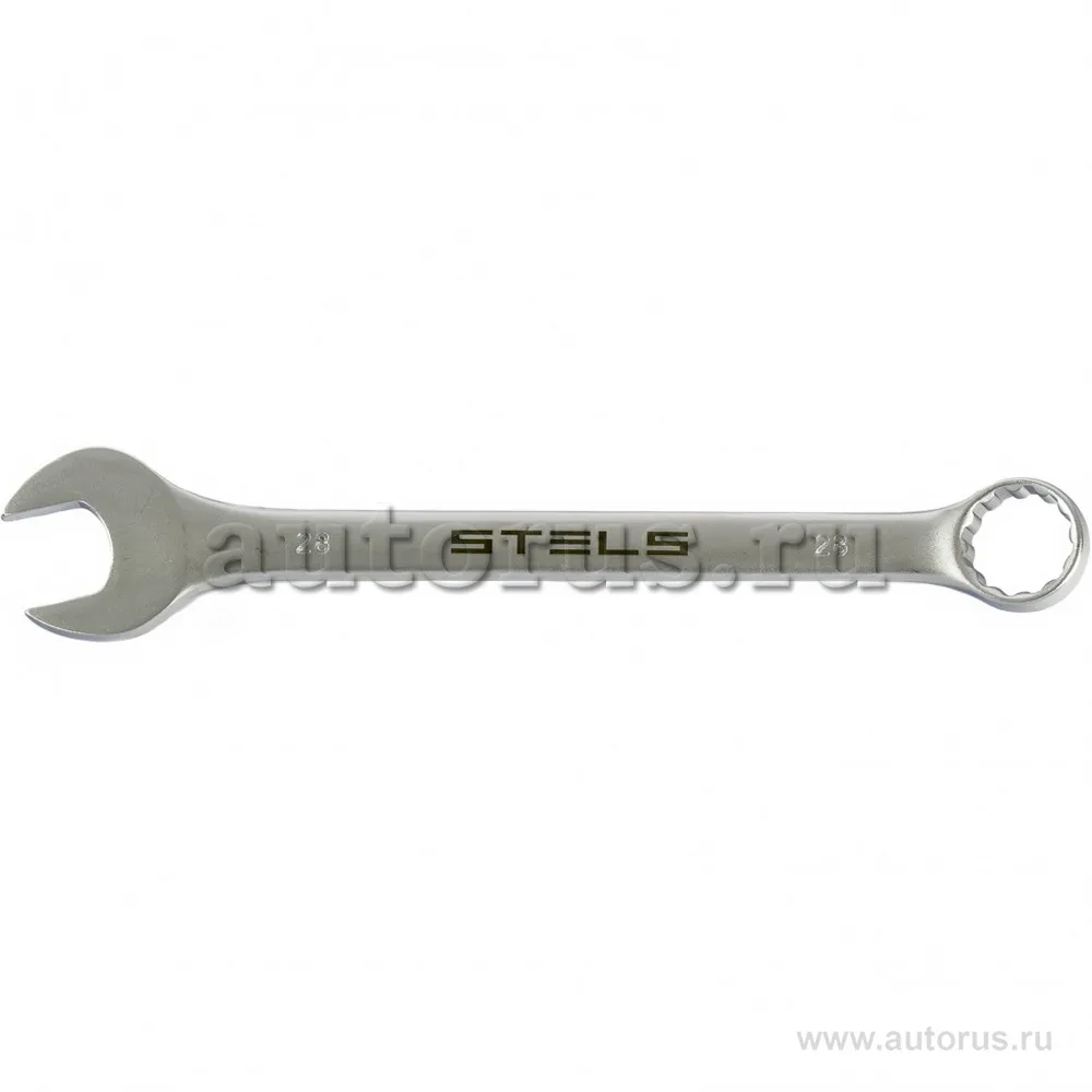 Ключ комбинированный, 28 мм, CrV, матовый хром STELS 15229