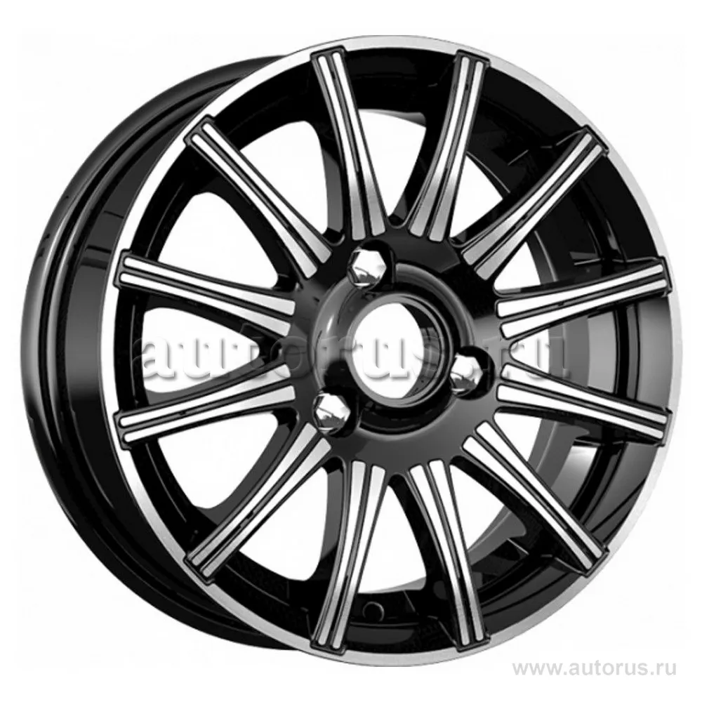 Диск литой R16 7J 5x114.3/66.1 ET47 КИК Сиеста алмаз черный 13195