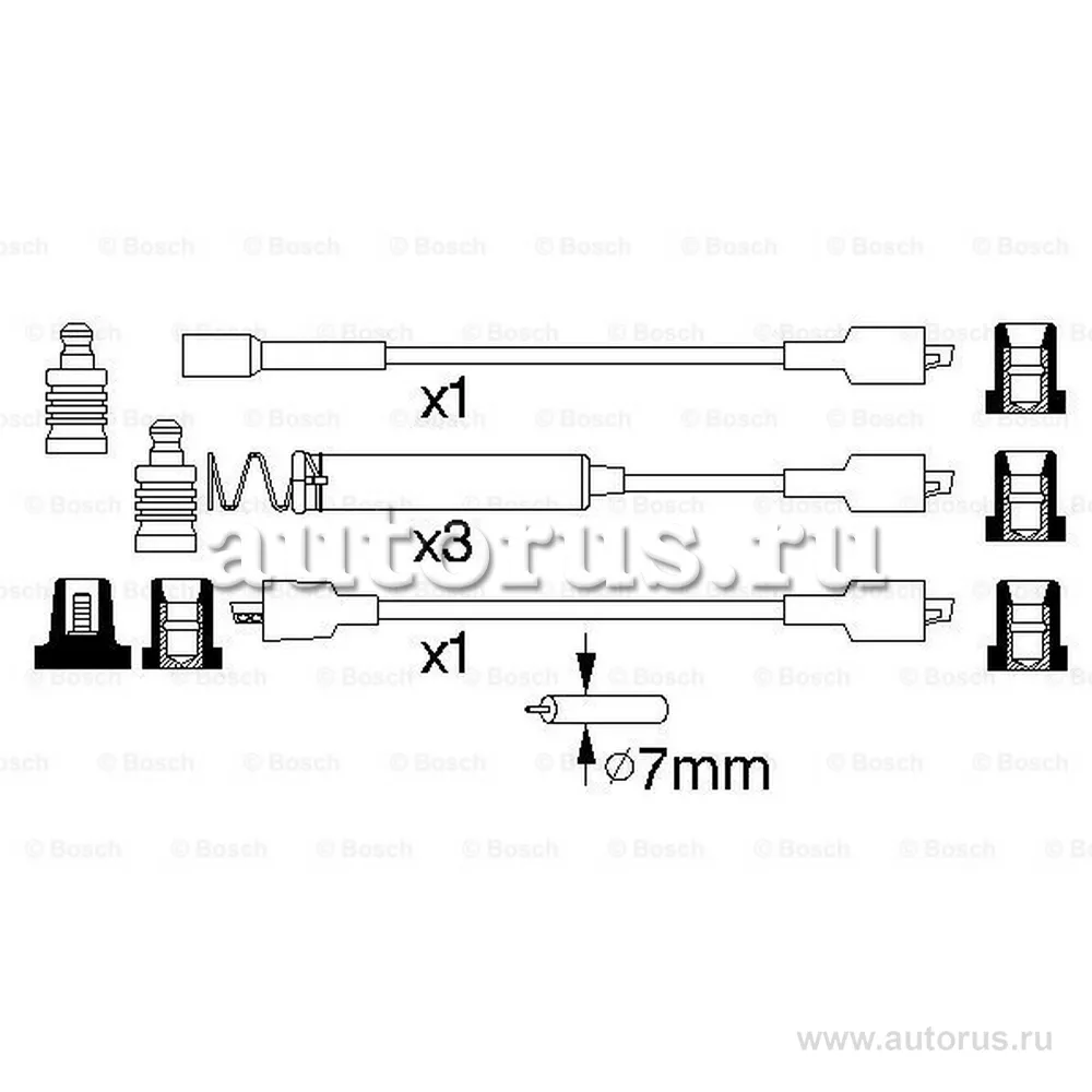 Высоковольт.провода ком/кт. BOSCH 0986356800
