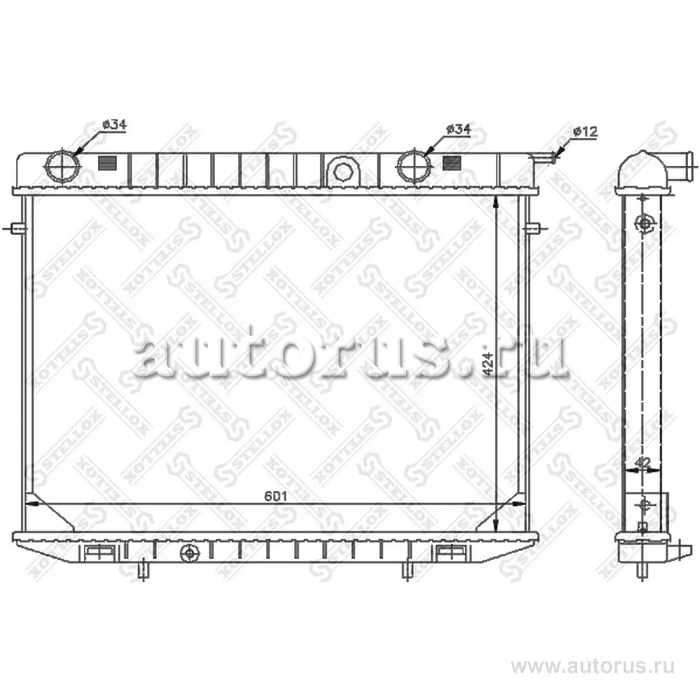 Радиатор системы охлаждения Opel Frontera 2.3TD 92-98 STELLOX 10-26064-SX