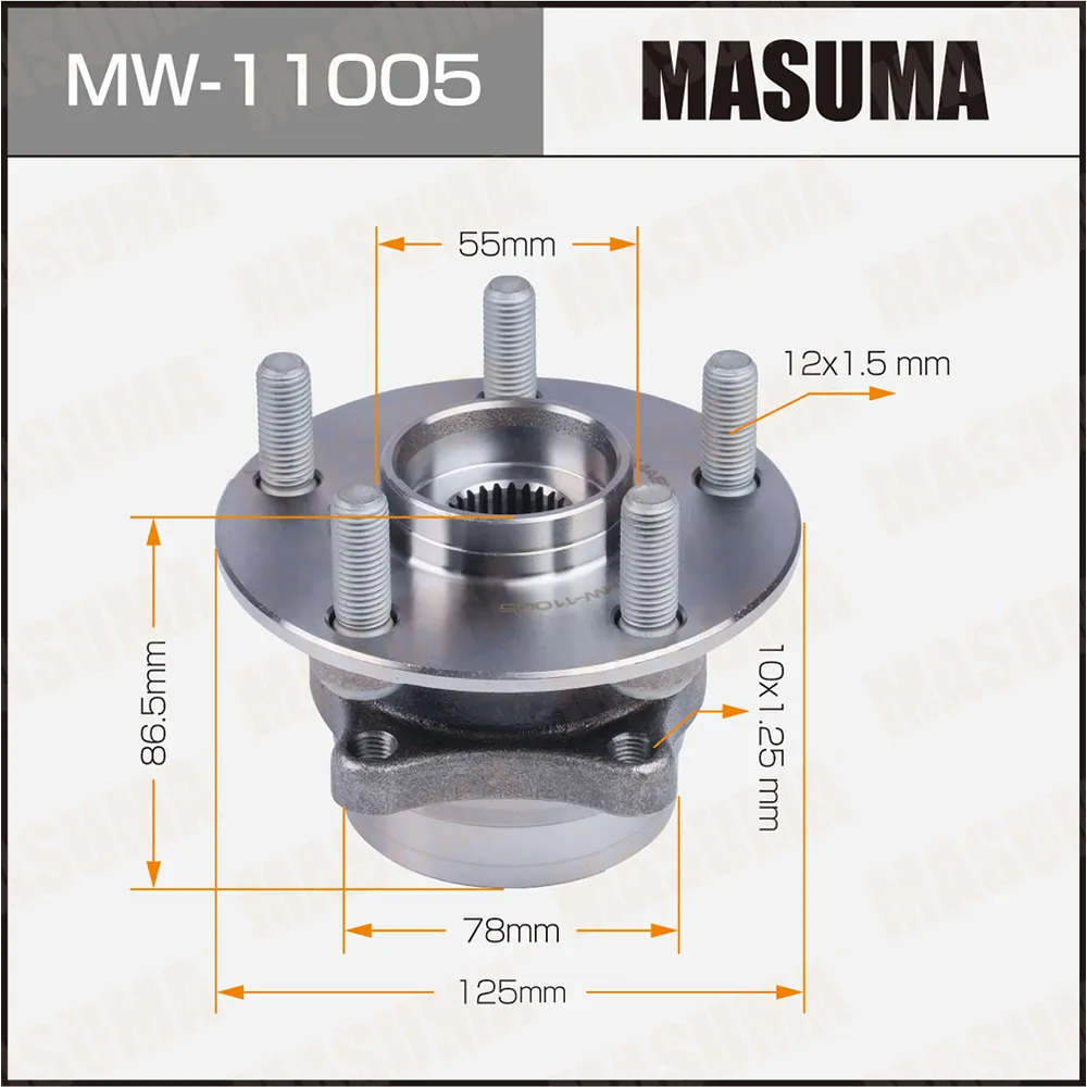 Ступица передняя TOYOTA PRIUS MASUMA MW-11005