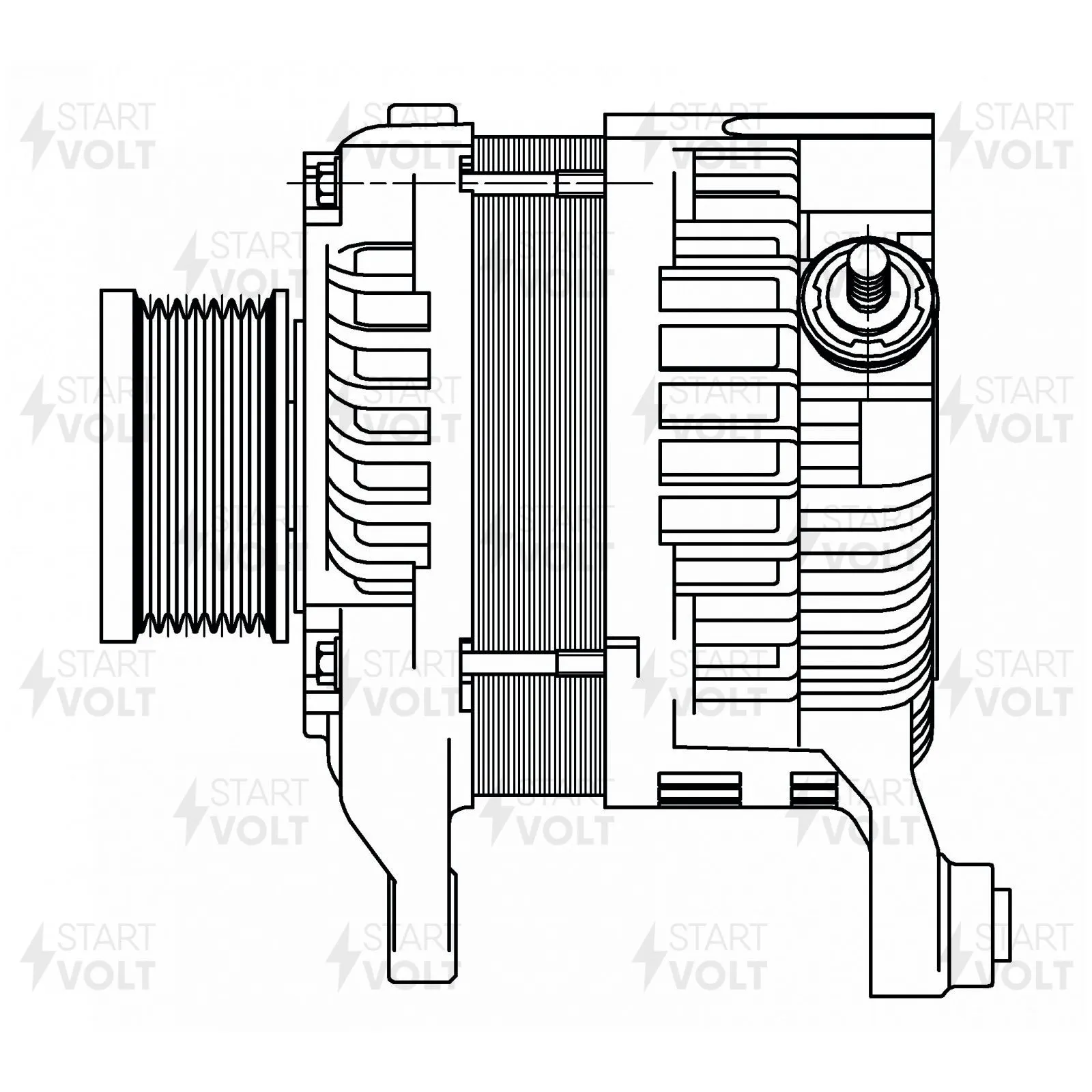 Генератор 150A для Nissan Pathfinder III (05-)/Navara (05-) 2.5dCi STARTVOLT LG 1445