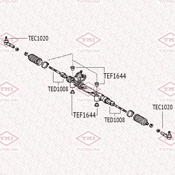 Наконечник рулевой тяги L/R TOYOTA Land Cruiser Prado 02->LEXUS GX 01-> TATSUMI TEC1020