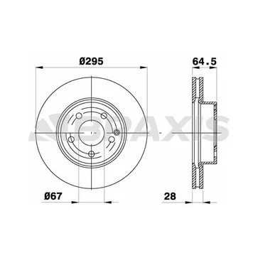 Диск тормозной BRAXIS AE0147