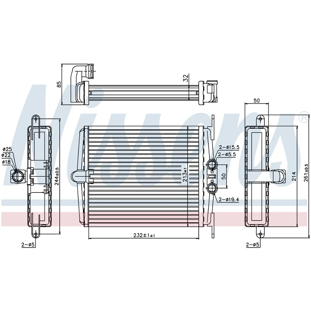 Радиатор печки MERCEDES W140 93-98 NISSENS 72019
