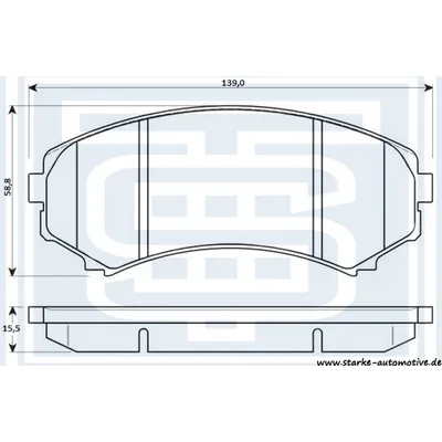 Колодки тормозные MITSUBISHI PAJERO III-IV передние STARKE 179804