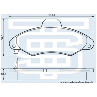 Колодки тормозные перед. FORD ESCORT V-VII / ORION III с датчиком STARKE 176-726