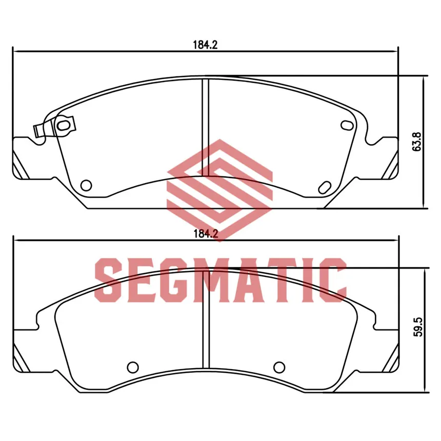 Колодка торм диск пер Chevrolet Tahoe 5.3 2007-2013; Chevrolet Tahoe 5.3 2007-2014; Cadillac Escala SEGMATIC SGBP2647