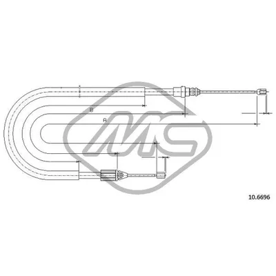 ТРОС РУЧНИКА REN MEGANE COACH 2/0 16V (DISC BRAKE) DX/SX-RH/LH Metalcaucho 83072