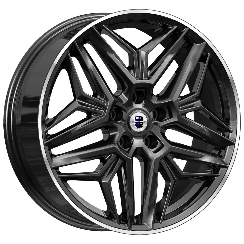 Диск литой R19 7J 5x108/67.1 ET45 КИК Колумб Алмаз черный 80073