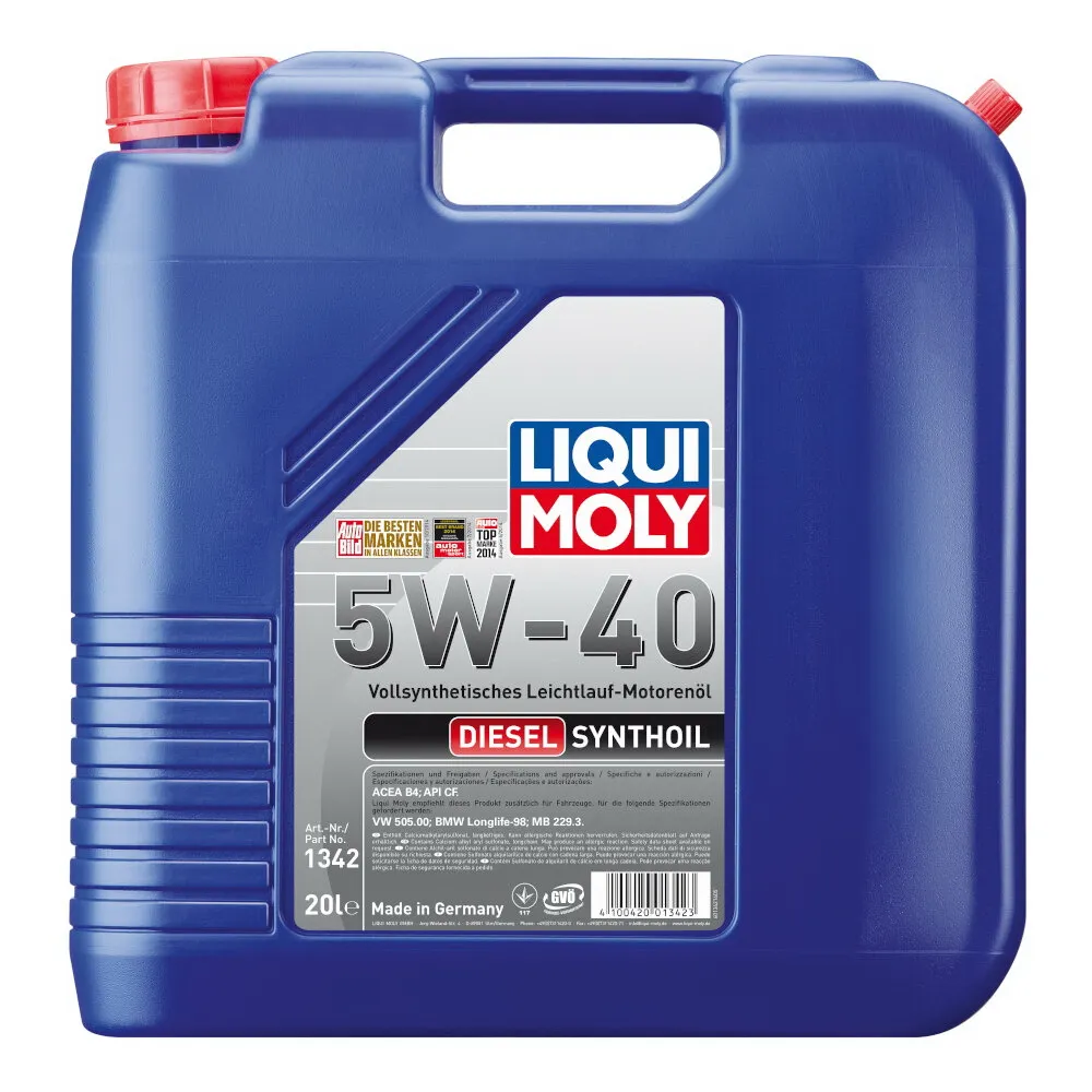 Масло моторное Diesel Synthoil 5W-40 CF B4 (20л) LIQUI MOLY 1342