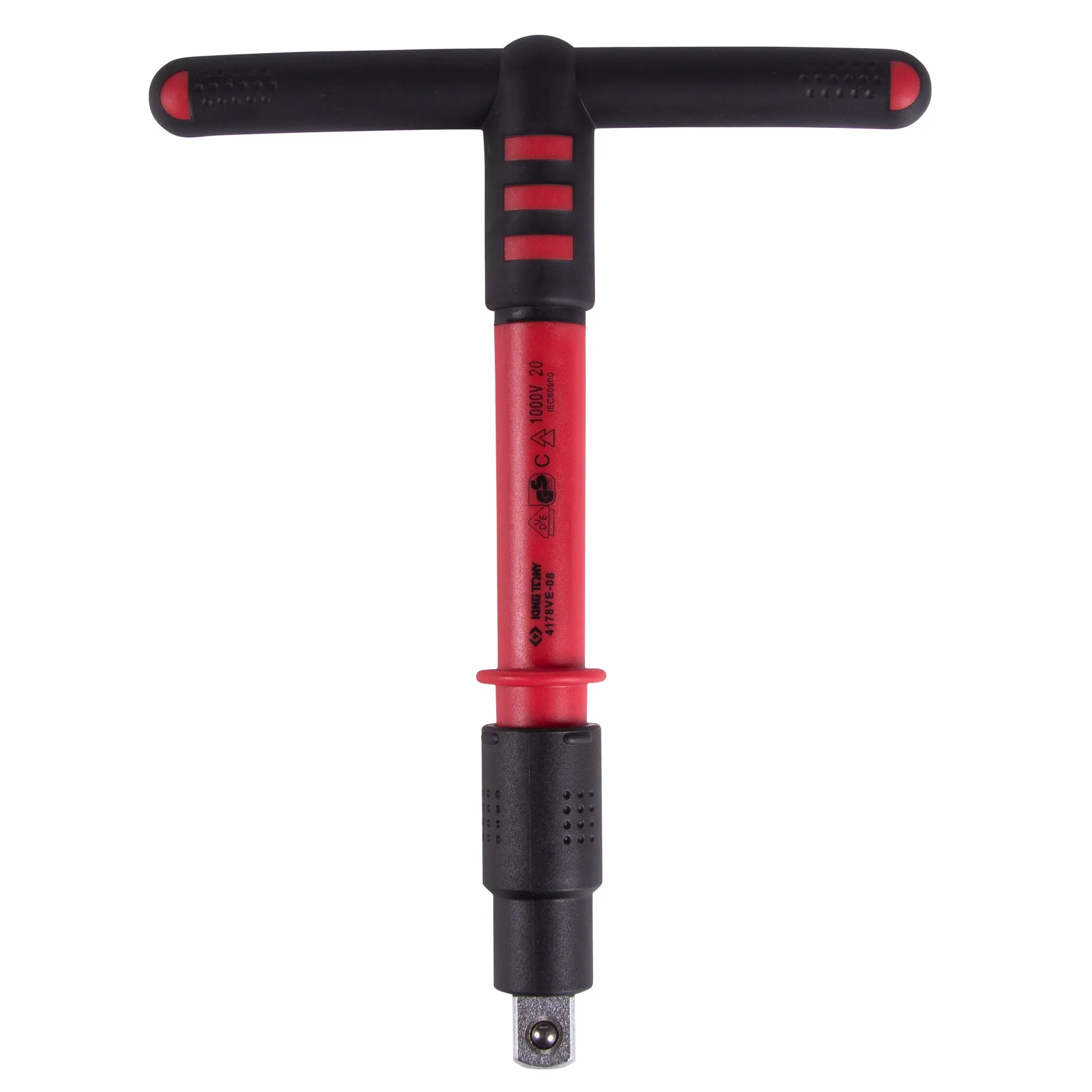 Вороток диэлектрический 1/2, 200 мм, Т-образный KING TONY 4178VE08