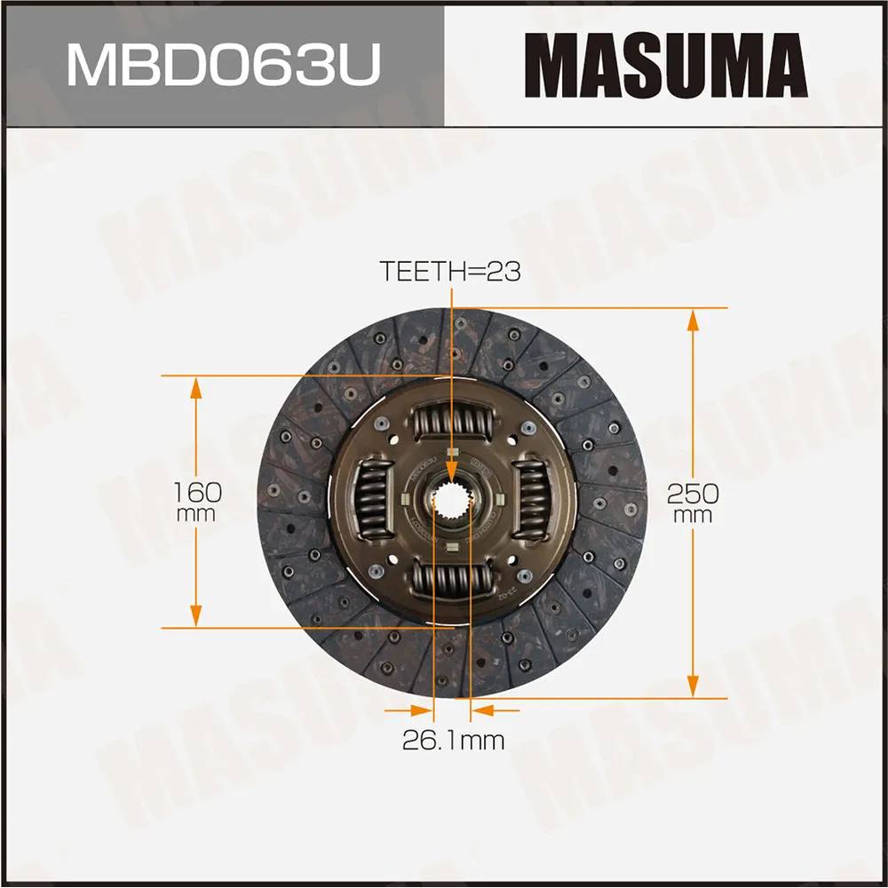 Диск сцепления MITSUBISHI DELICA MASUMA MBD063U