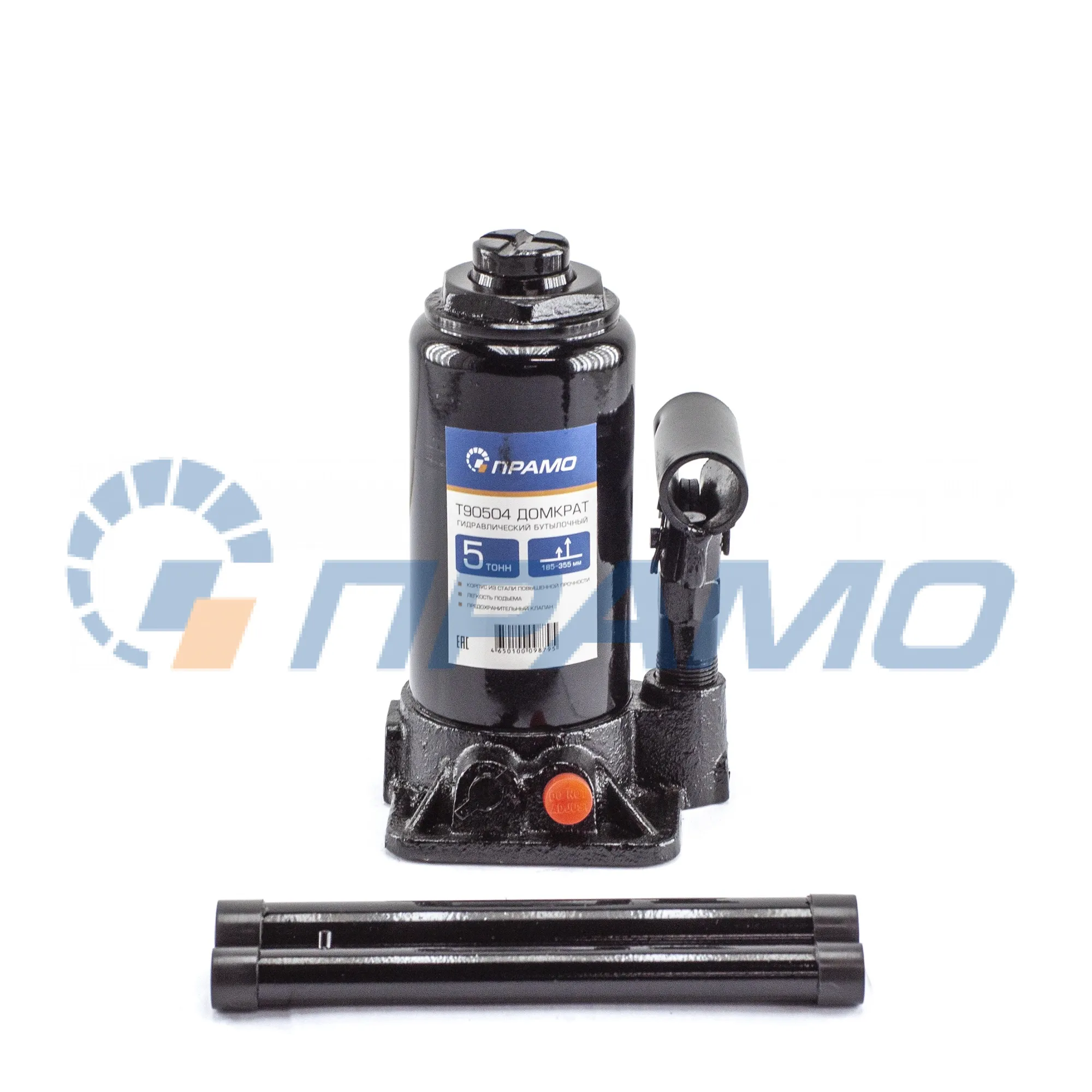 Домкрат гидр. бут. 5т, в кейсе, 185-355 мм Прамо T90504S