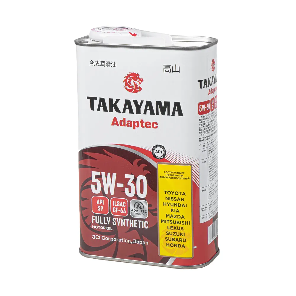 Масло моторное Takayama Adaptec SAE 5W-30 ILSAC GF-6A API SP 1л (металл) 6056130