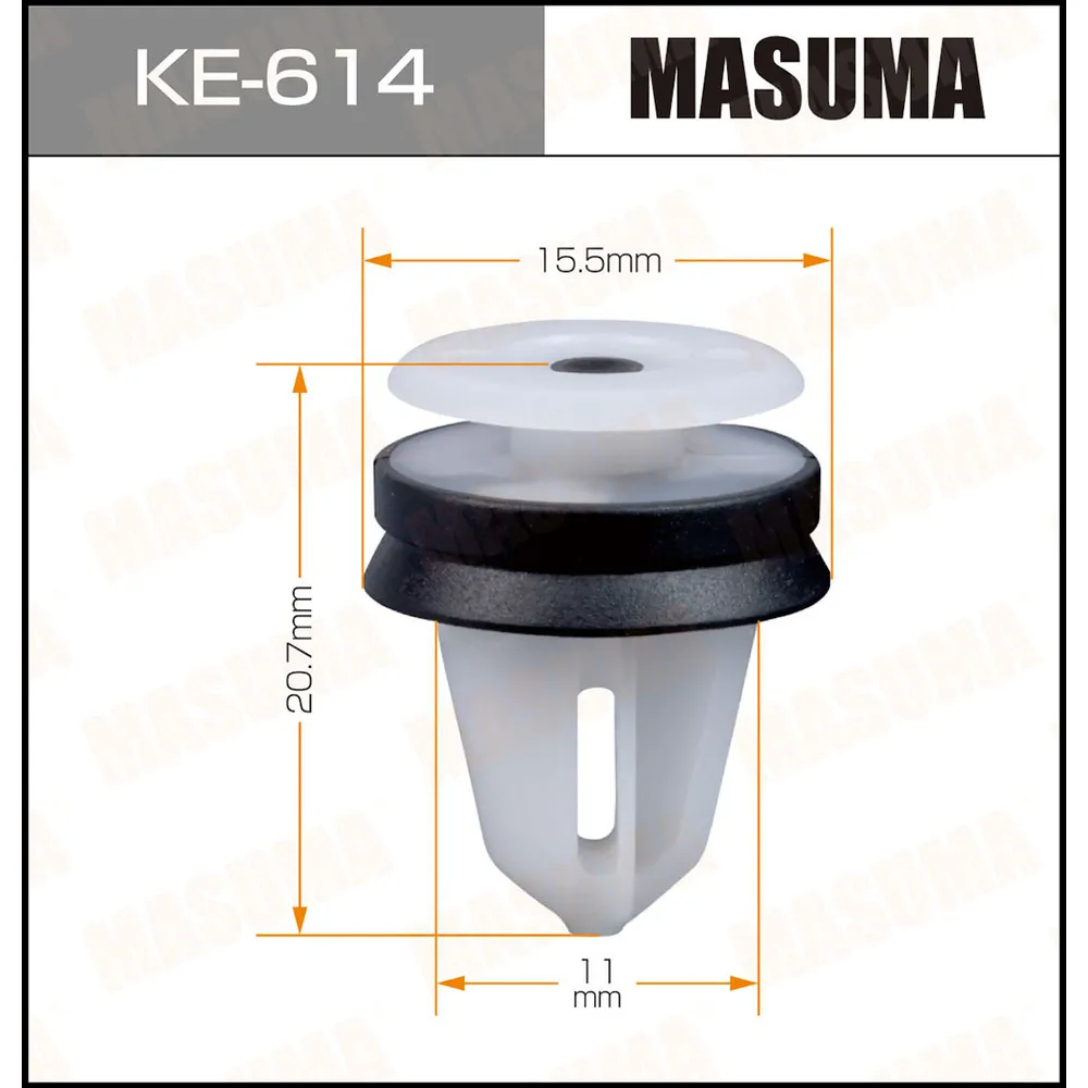 Клипса автомобильная уп.50 MASUMA KE-614
