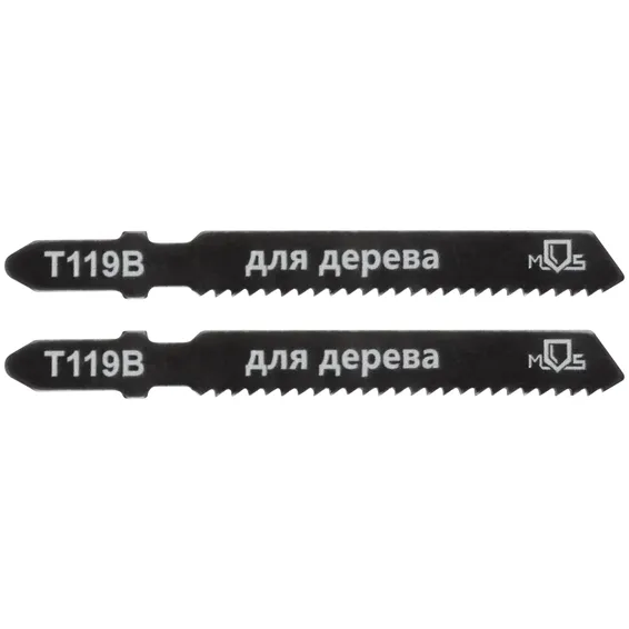 Полотна для эл. лобзика, Т119В, по дереву, HCS, 75 мм,  2 шт. MOS 40811М