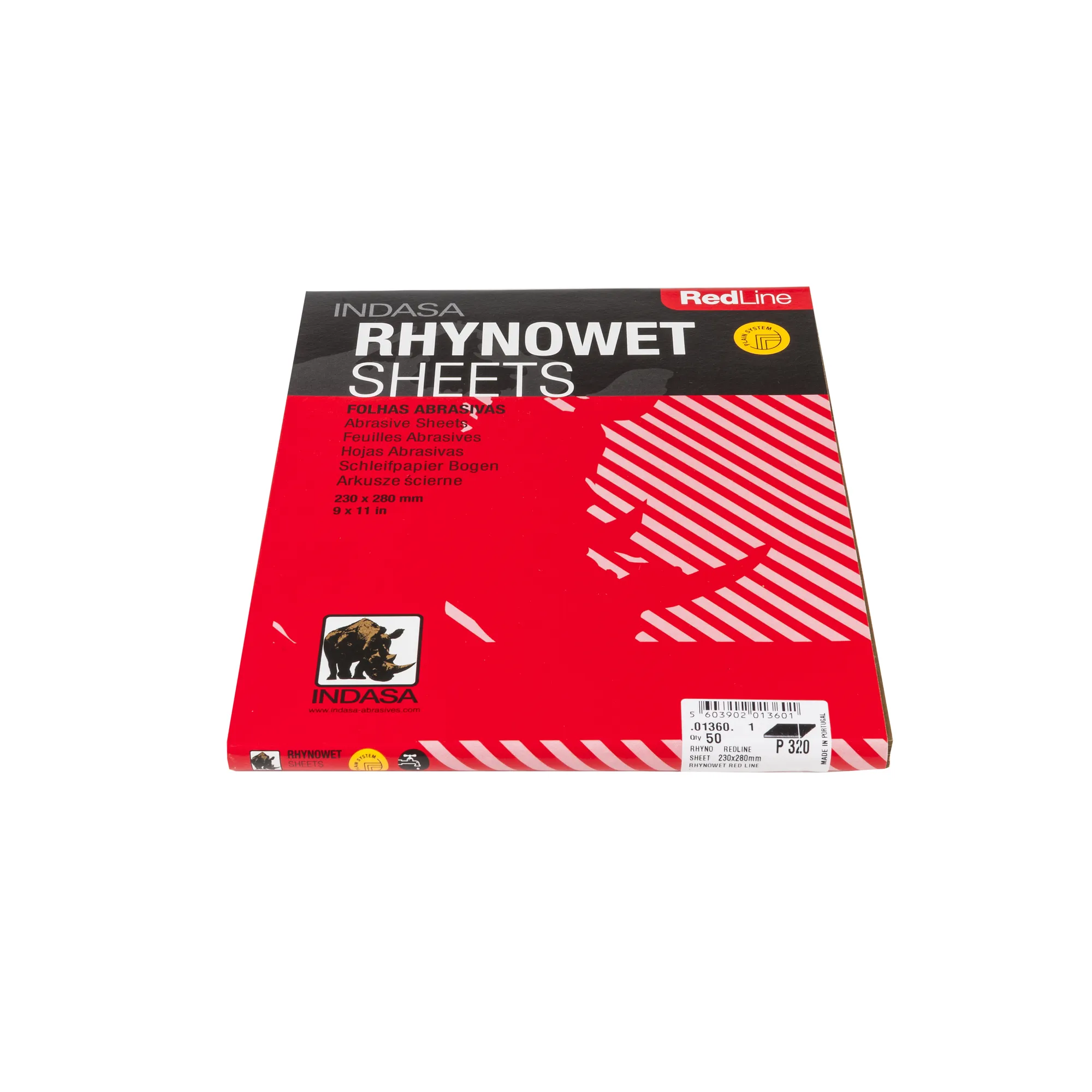 Лист (по мокрому) RHYNOWET 230 мм x280 мм Р320 Indasa 01360