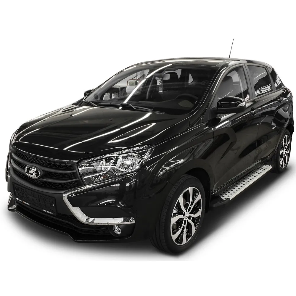 Порог-площадка Bmw-Style D173AL + комплект крепежа, RIVAL, Lada XRay 2016- Lada X-Ray D173AL.6002.1