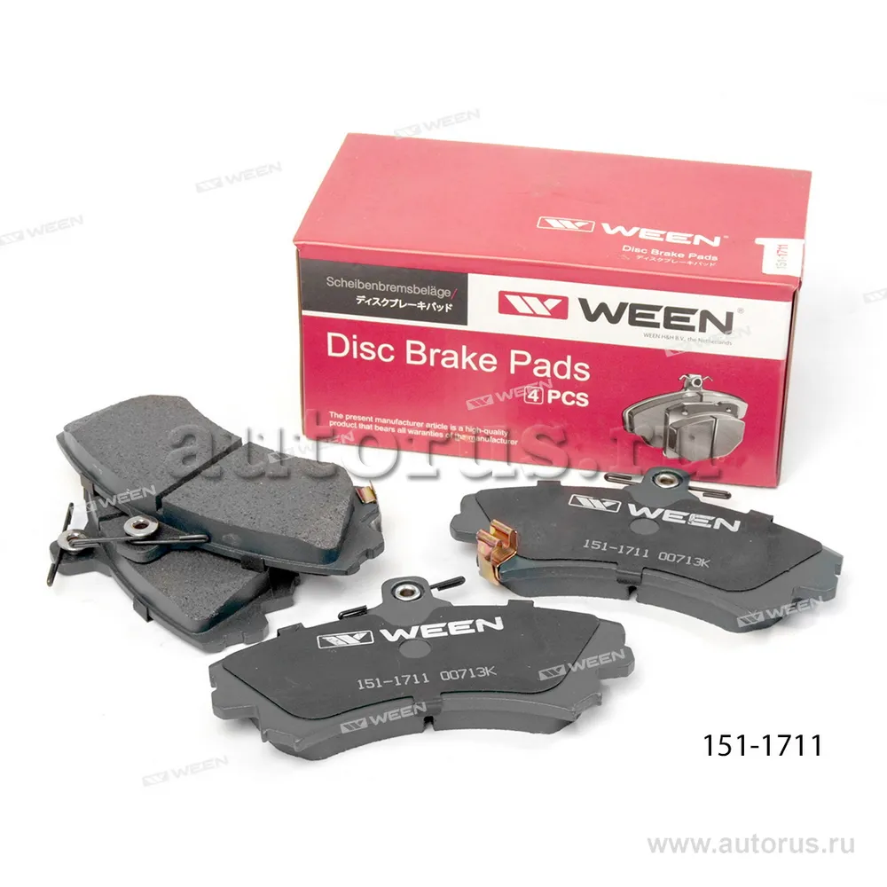 Тормозные колодки дисковые передние MITSUBISHI Carisma (DA), Carisma Saloon (DA), Colt WEEN 151-1711