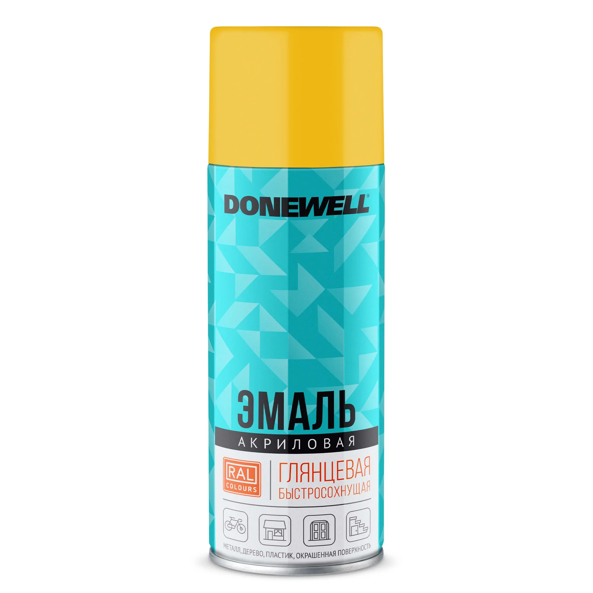 Эмаль универсальная акриловая RAL 1018 желтая глянцевая DONEWELL DONEWELL DWA1018