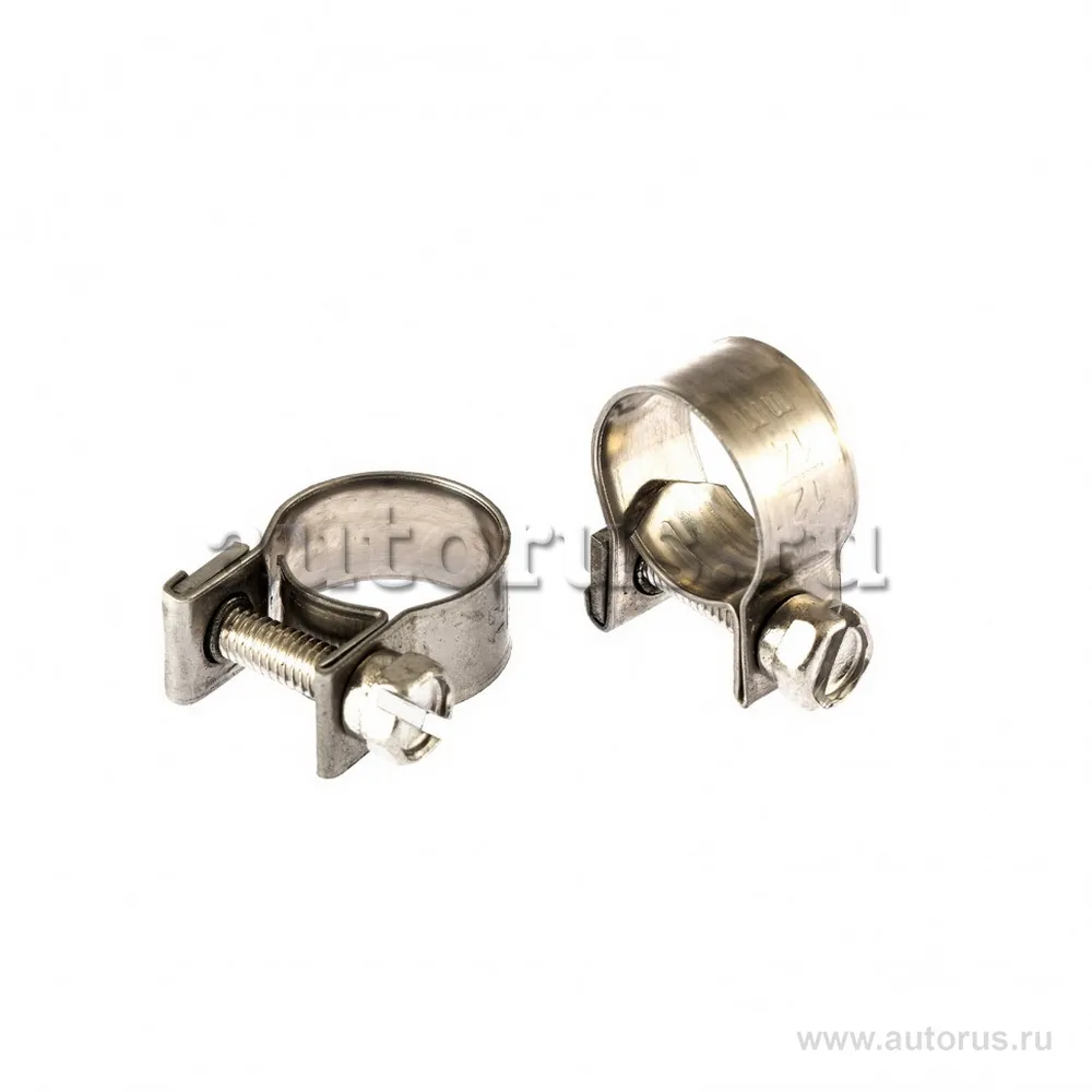 Хомуты металлические, MINI 12-14 мм, ширина 9 мм, винтовой, W4, 2 шт СИБРТЕХ 475043