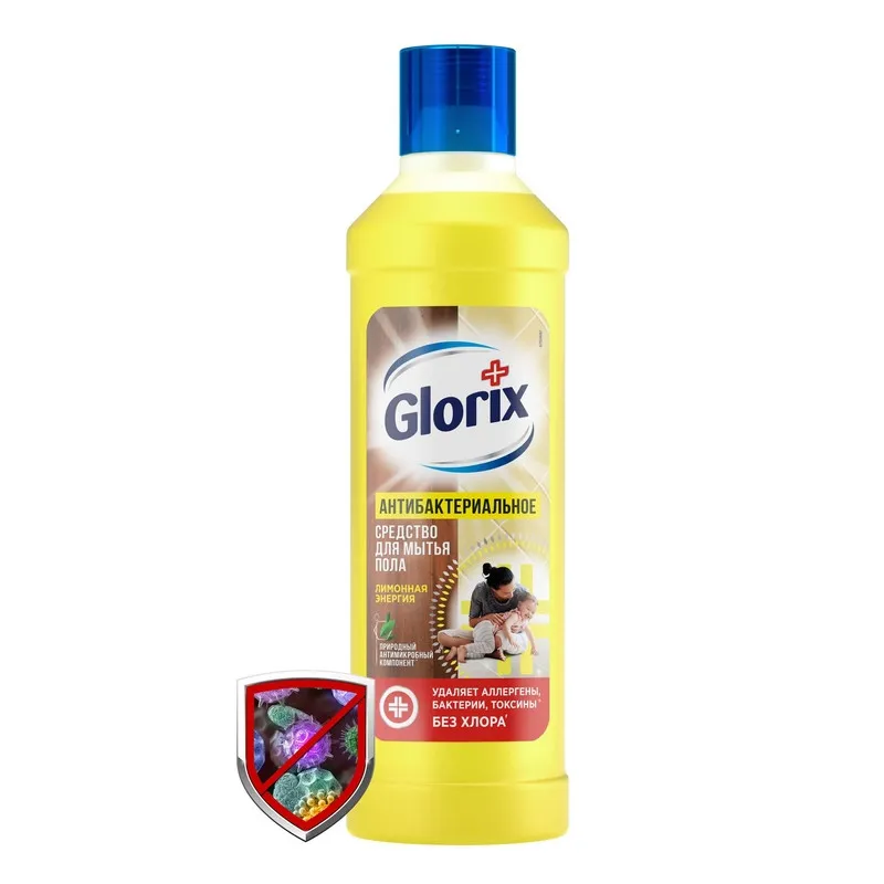 Средство для мытья пола GLORIX Лимонная энергия 1л 559634