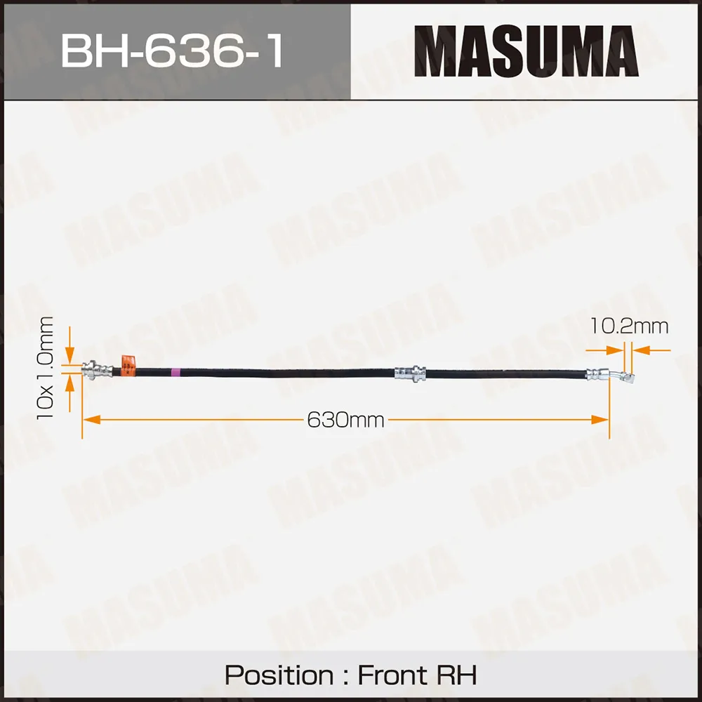 Шланг тормозной передний R INFINITI FX35 MASUMA BH-636-1