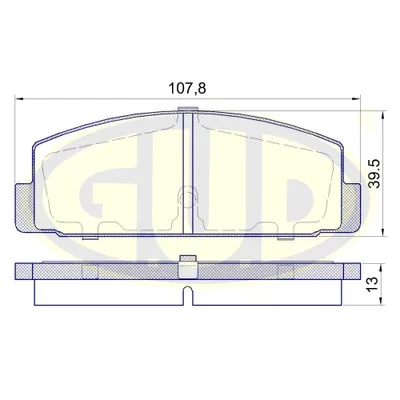 КОЛОДКИ ЗАД MB W201 2.3/2.5 16V 84-93/W124 2.0-3.0D/TD 84-93 G.U.D GBP015710