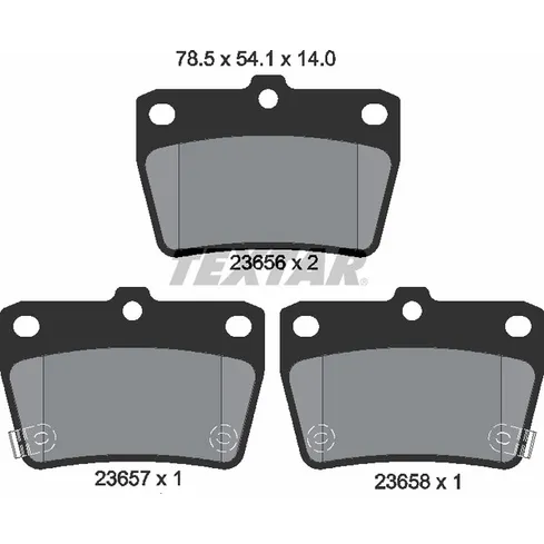Колодки тормозные задние TEXTAR 2365601
