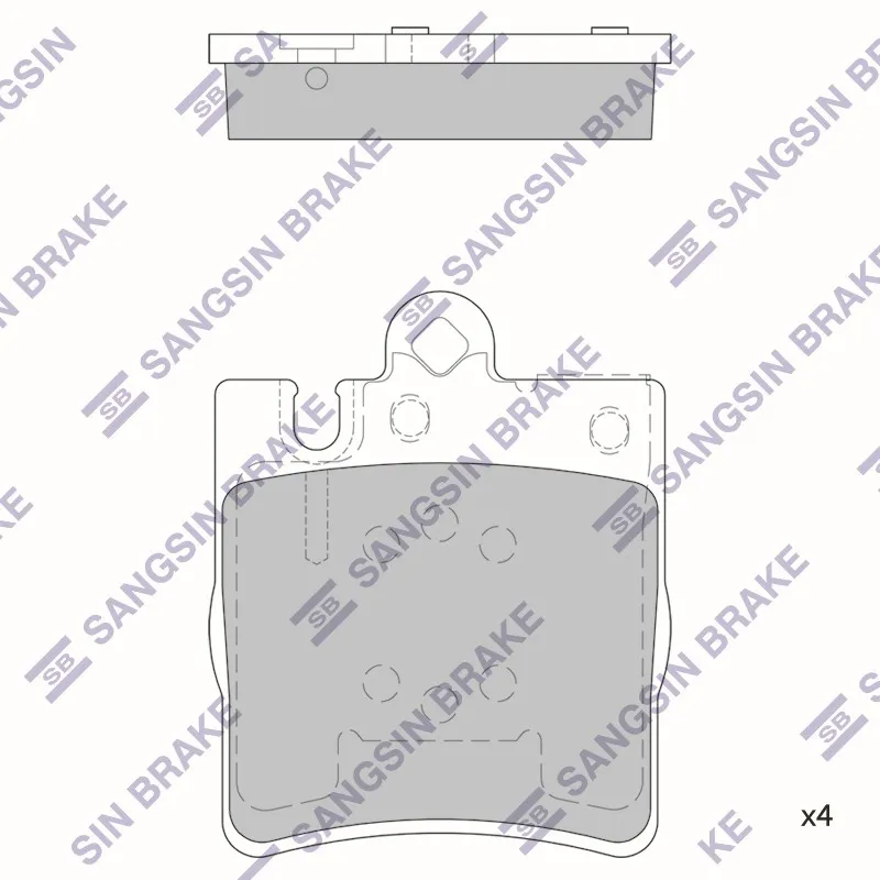 колодки дисковые задние MB W210 2.0-3.0TD 96-02 SANGSIN BRAKE SP1089A