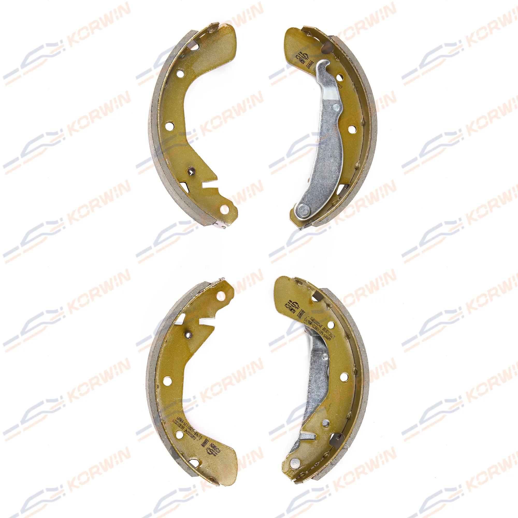 Колодки торм. барабанные зад. ECOLine. Daewoo Nexia 95-/Chevrolet Lacetti 05- KORWIN KWBS0004E
