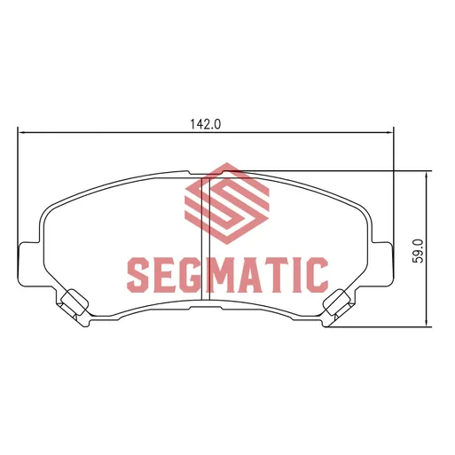 Колодка торм диск пер Nissan X-Trail 2.0 2007-2013; Nissan X-Trail 2.5 2007-2013; Nissan X-Trail 2.0 2007-2013 SEGMATIC SGBP2572