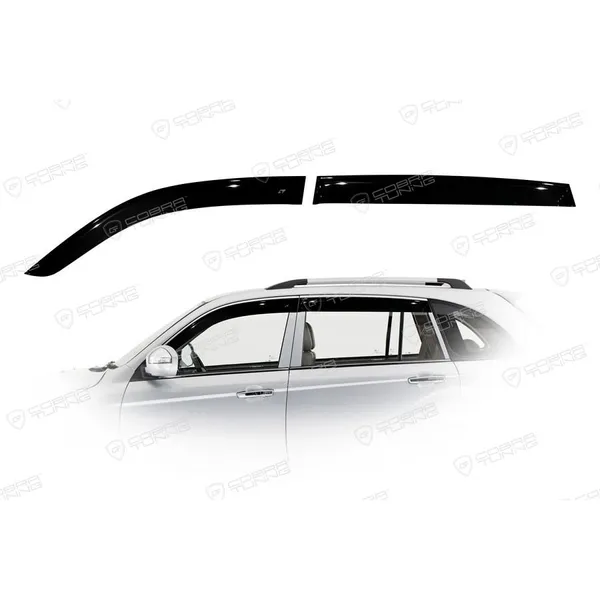 Дефлектора на окна Lifan X60 2011EuroStandard  деф.окон Cobra Tuning LE30411