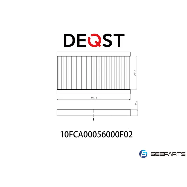 Фильтр салона FORD FOCUS 98-04/TOURNEO CONNECT 02(CU3567) DEQST 10FCA00056000