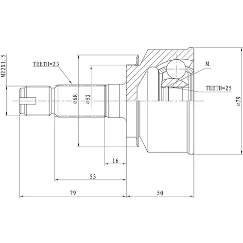 ШРУС НАРУЖНЫЙ HONDA JAZZ, FIT (02--08) ZIKMAR Z87408R