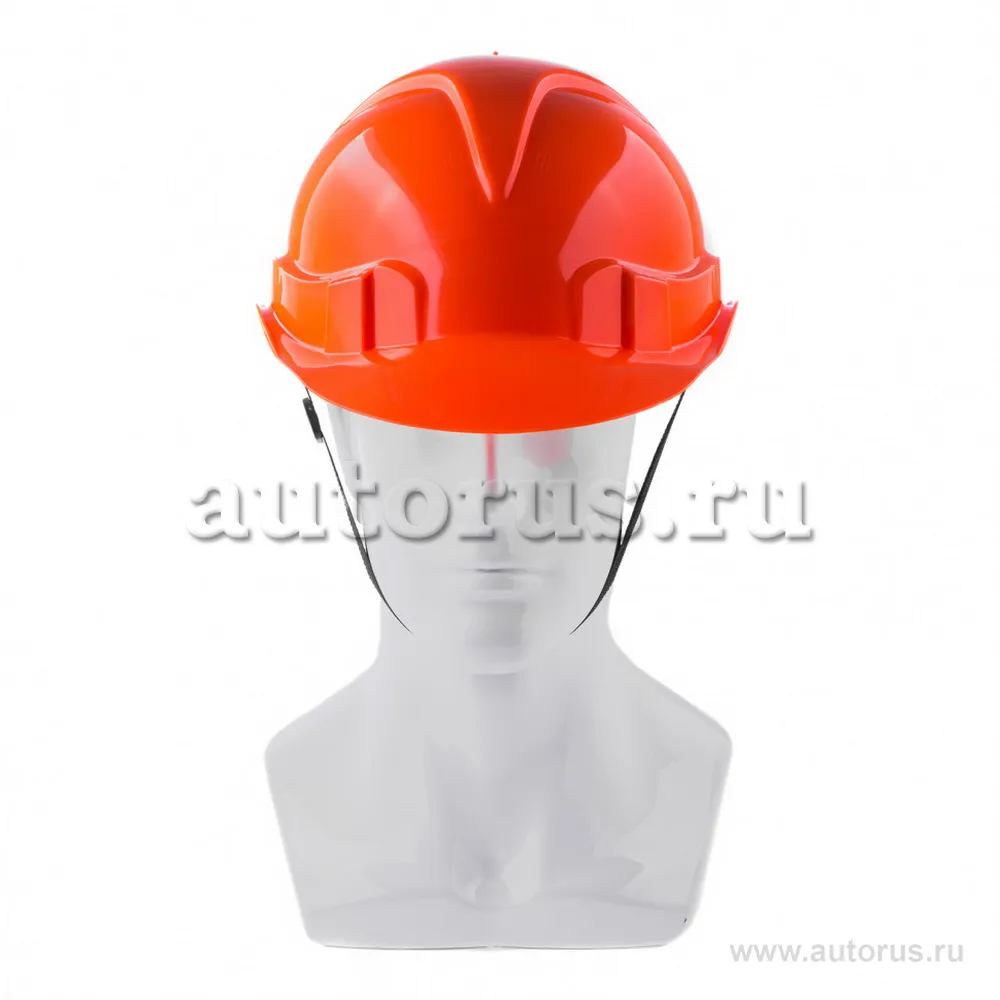 Каска защитная с храповым механизмом, Европласт, оранжевая СИБРТЕХ 89108