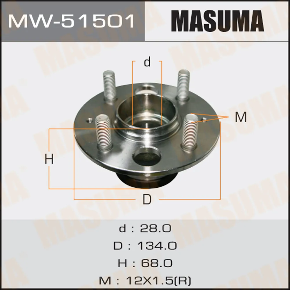 Ступица задняя HONDA FIT MASUMA MW-51501