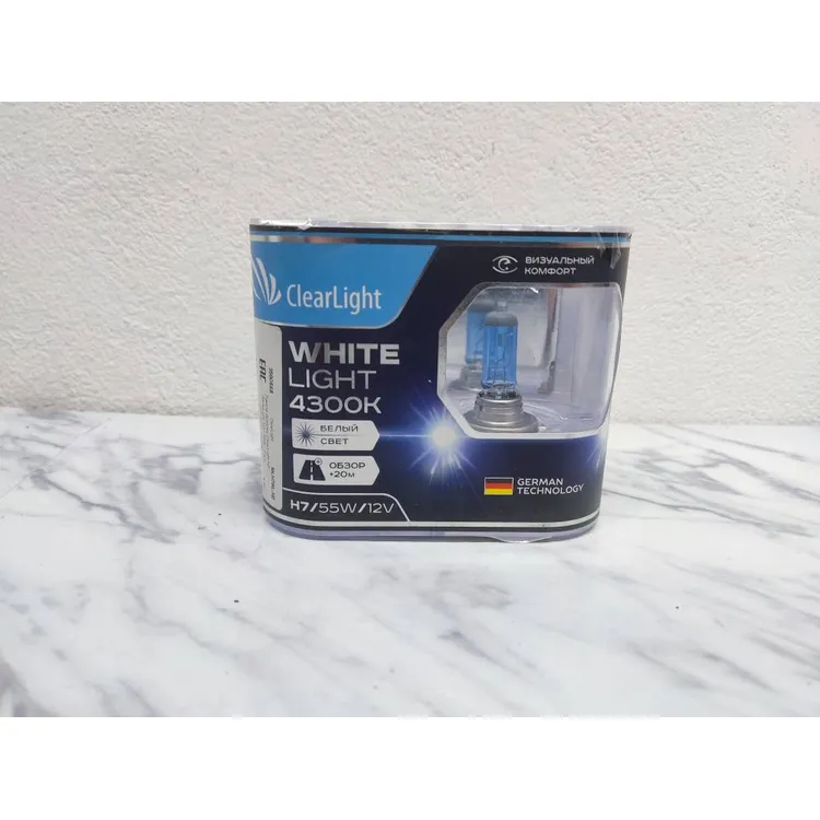 Уценка Лампа 12V H7 55W PX26d 4300К ClearLight WhiteLight 2 шт. DUOBOX MLH7WL-N0