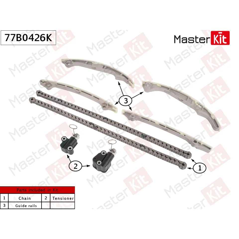 Комплект цепи ГРМ NISSAN/INFINITI VK56DE MASTERKIT 77B0426K