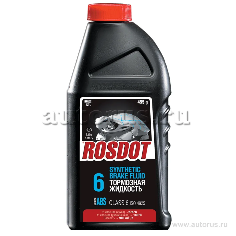 Тормозная жидкость ROSDOT 6 ADVANCED ABS FORMULA фл.пэ 455г.