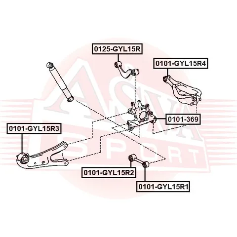 Сайлентблок задней цапфы ASVA 0101-369