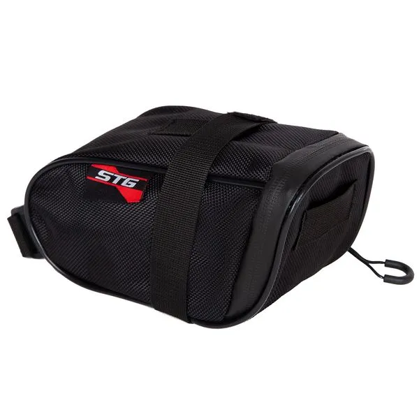 Велосумка под седло STG влагозащищенная, 18х9х9 см, 1.1 л, черный модель 555-534 STG Х108353