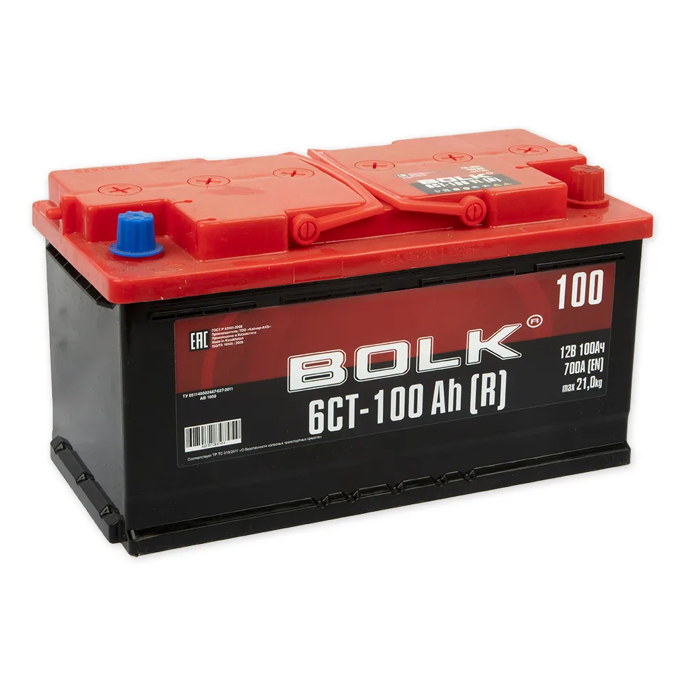 Аккумулятор BOLK Standart 100 А/ч обратный R+ 353x175x190 L5 EN 700 А