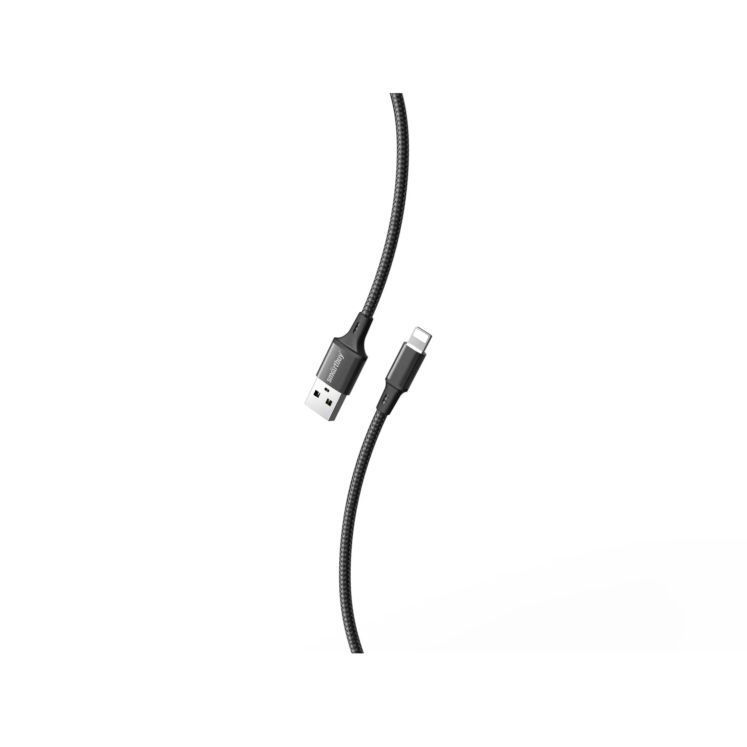 Кабель для зарядки и передачи данных S14 LIGHTNING черный, 3 а, 1 м, SMARTBUY IK-512-S14B