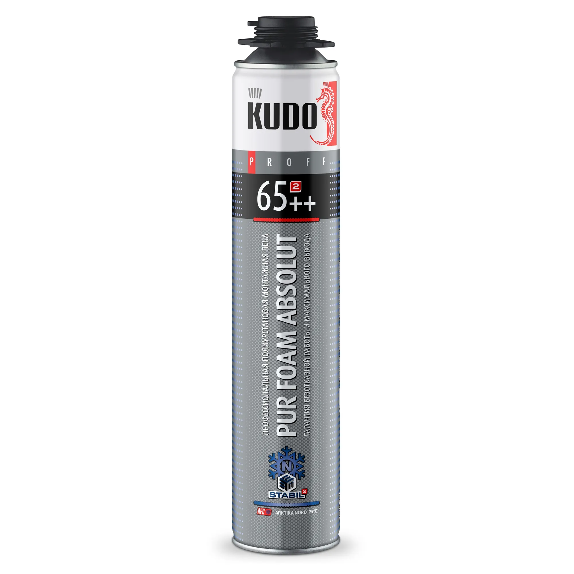 Пена монтажная профессиональная зимняя ABSOLUT PROFF 65+ ARKTIKA NORD 1000 мл KUDO KUPP10WN65