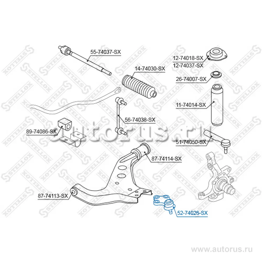 Опора шаровая Nissan Terrano R50 all 97> STELLOX 5274026_SX
