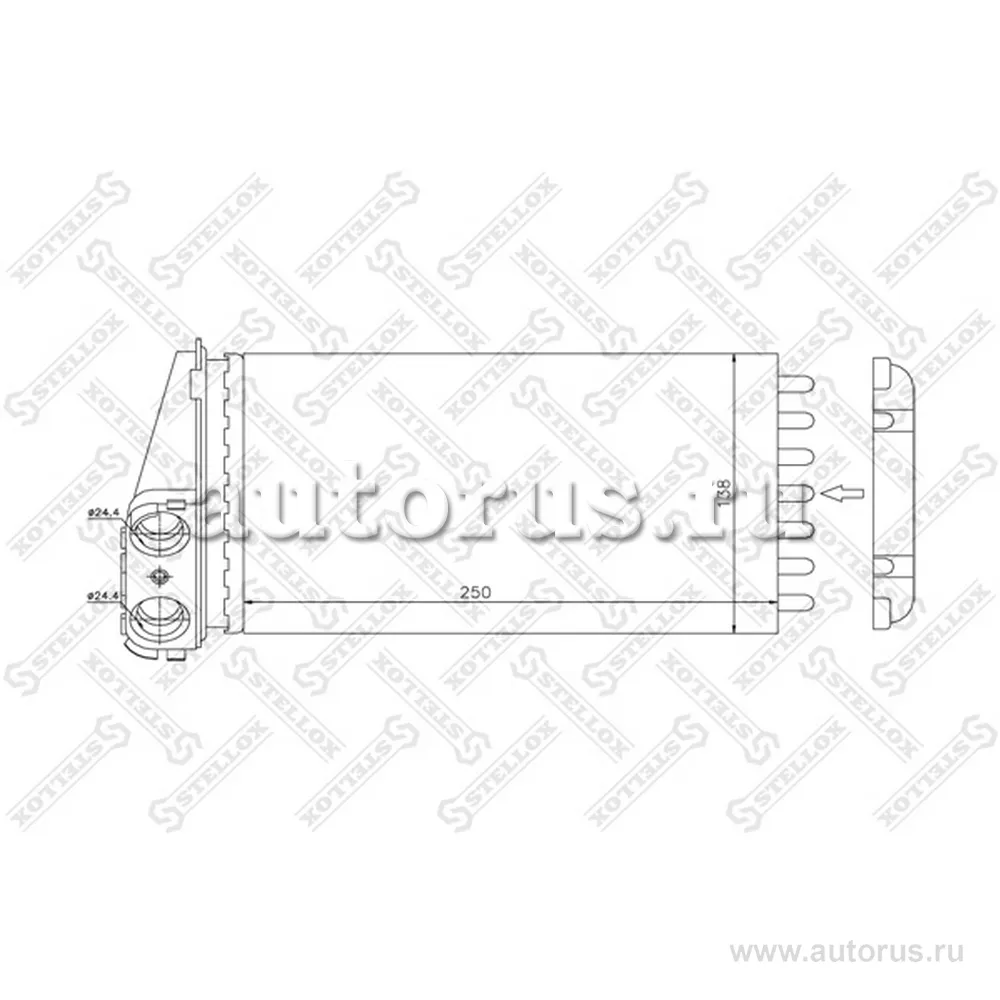 Радиатор печки Peugeot 307 1.4-2.0 16V 00> STELLOX 10-35096-SX